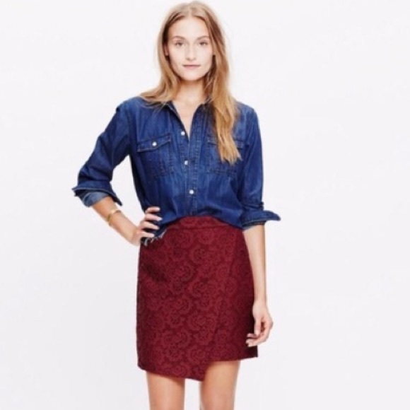 Madewell Dresses & Skirts - Madewell lace asymmetrical envelope skirt